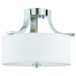 Lake Park 2-Light Ceiling Lamp in Brushed Nickel