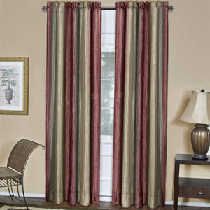 Aldreda Graphic Print & Text Semi-Sheer Rod Pocket Single Curtain Panel
