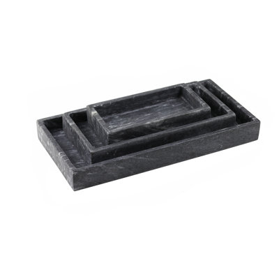 Rectangular Marble Accent Serving Tray Bobo Intriguing Objects