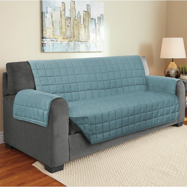 Suede Box Cushion Sofa Slipcover By Winston Porter