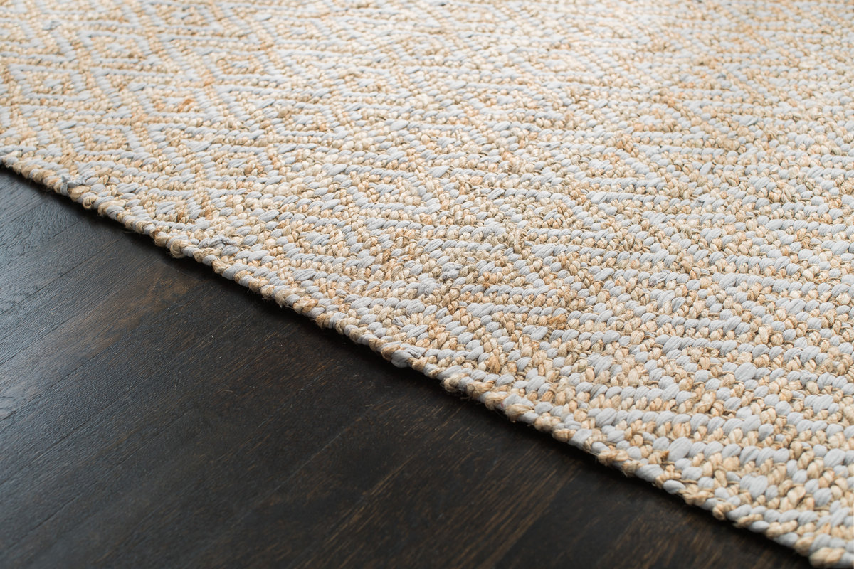 Mercury Row Pyrrhos Diamond HandWoven Tan/Ivory Area Rug & Reviews