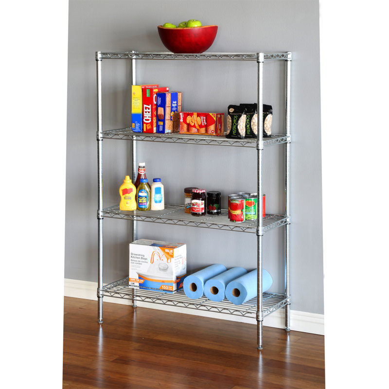 Seville Classics UltraZinc 54" H x 36" W 4Tier NSF Steel Wire Shelving