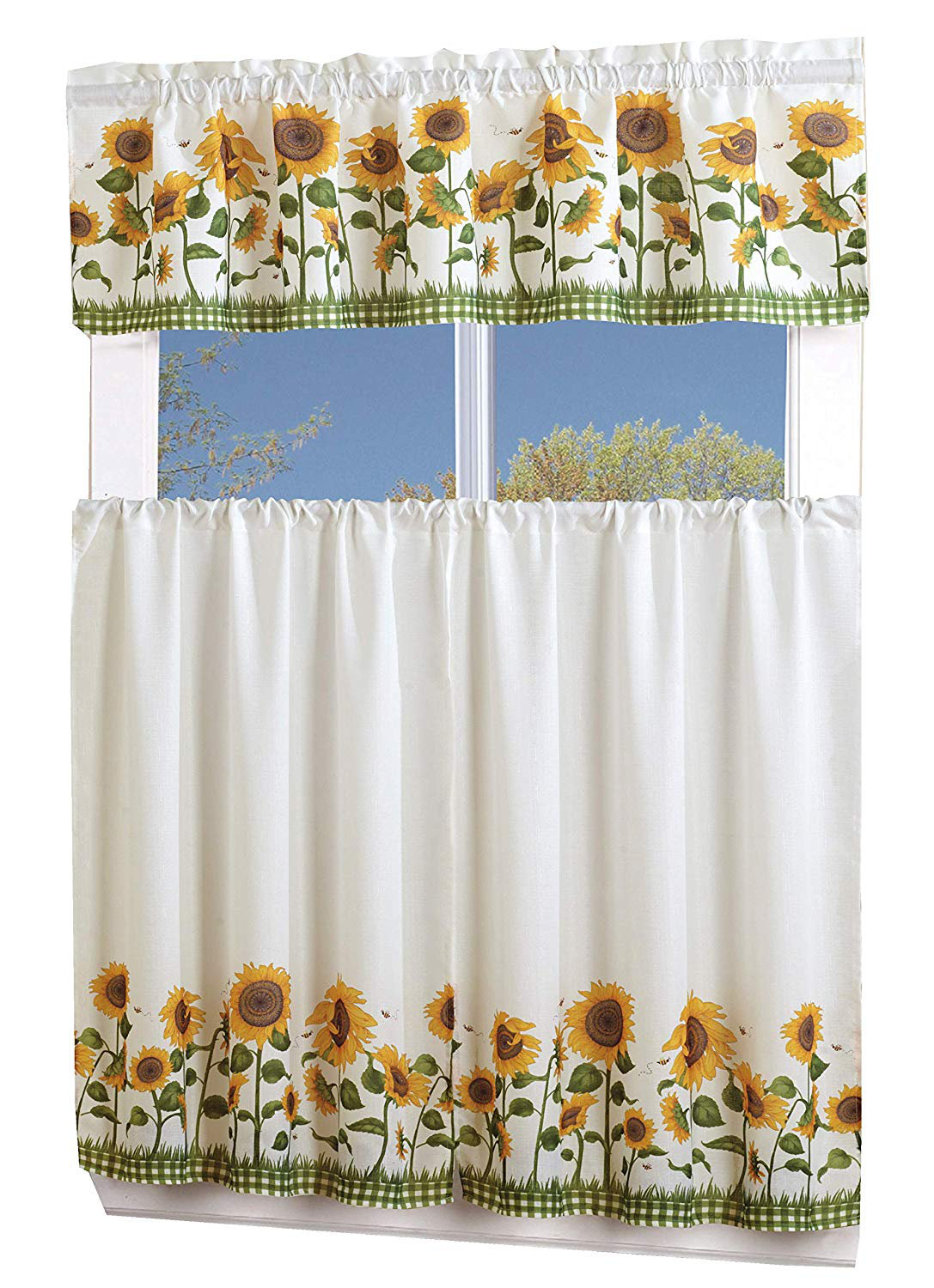 August Grove Lamont 3 Piece Sunflower Curtain Set Reviews Wayfair August Grove Lamont 3 Piece Sunflower