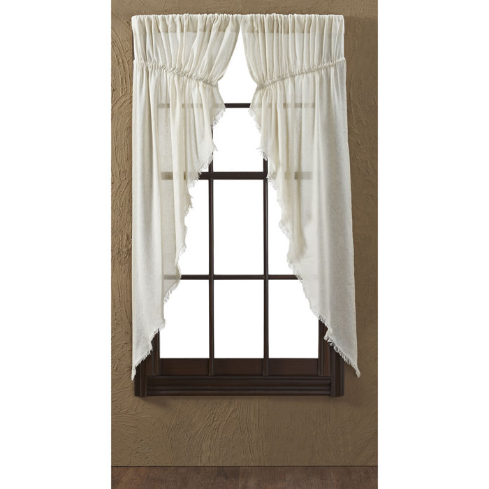 August Grove Francoise Solid Sheer Rod Pocket Curtain Panels