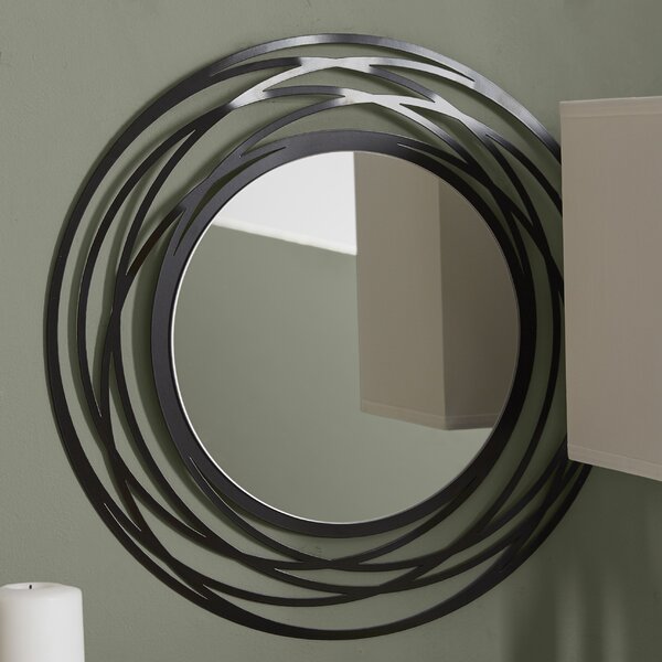 Wade Logan Fluent Round Wall Mirror Reviews Wayfair Ca   Fluent Round Wall Mirror 