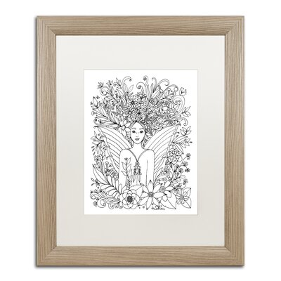 'Fairies and Woodland Creatures' by KCDoodleArt Framed Graphic Art Trademark Fine Art Size: 20