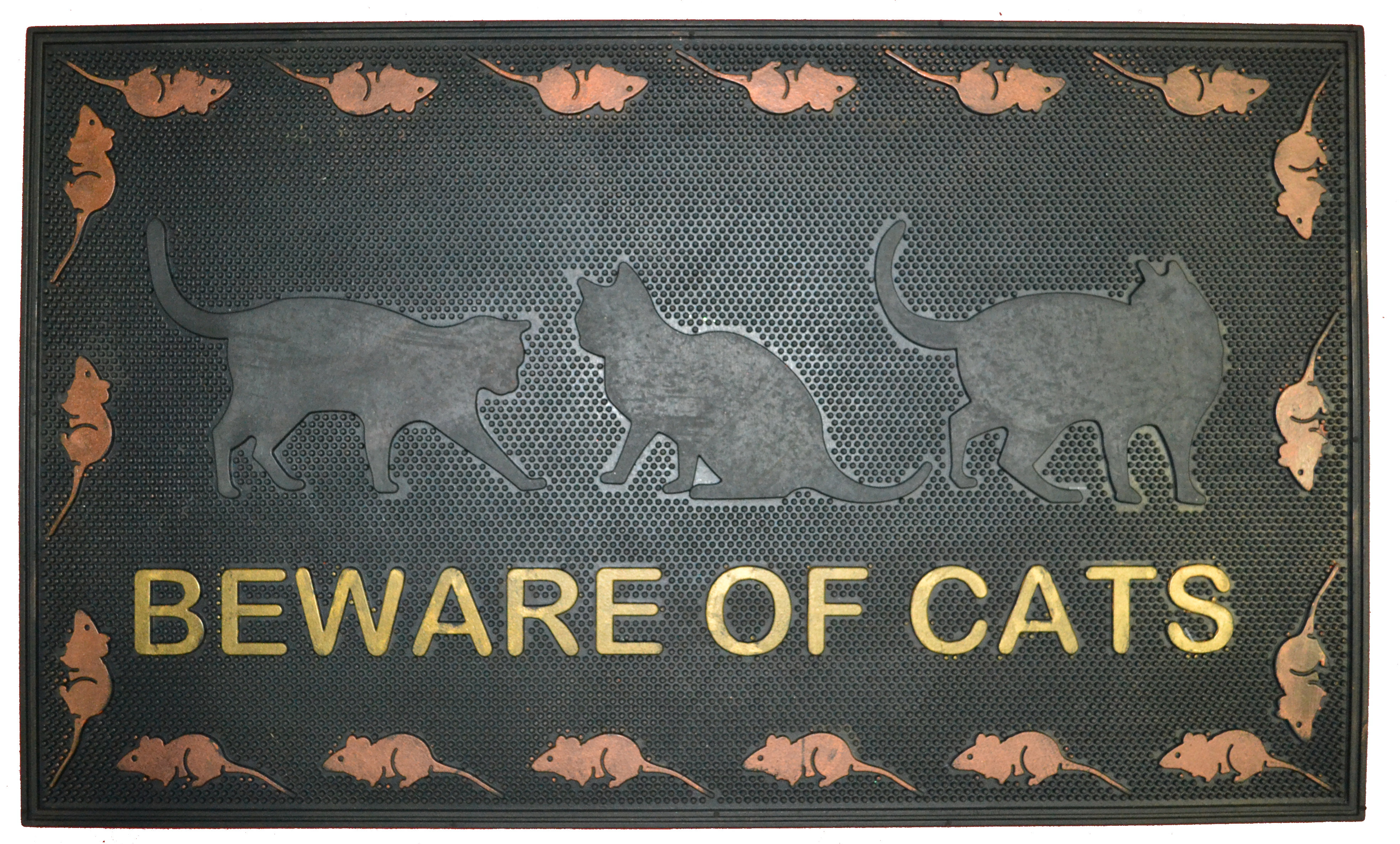 Imports Decor Beware Of Cat 30 In X 18 In Outdoor Door Mat