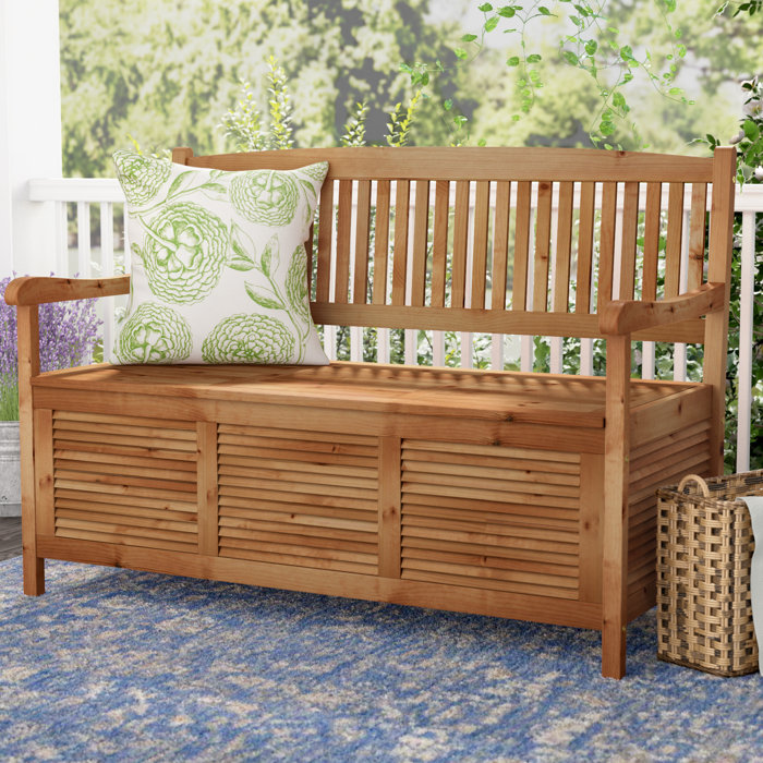 One Allium Way Brisbane Wooden Storage Bench Reviews Wayfair Ca