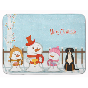 Christmas Greater Swiss Mountain Dog Memory Foam Bath Rug