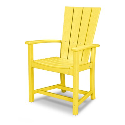 Quattro Plastic Adirondack Chair Polywood Finish Lemon