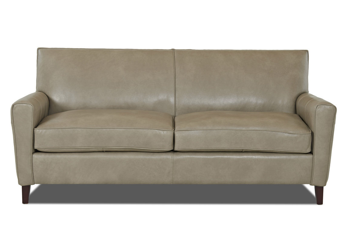 Wayfair Custom Upholstery™ Grayson Leather Sofa & Reviews Wayfair
