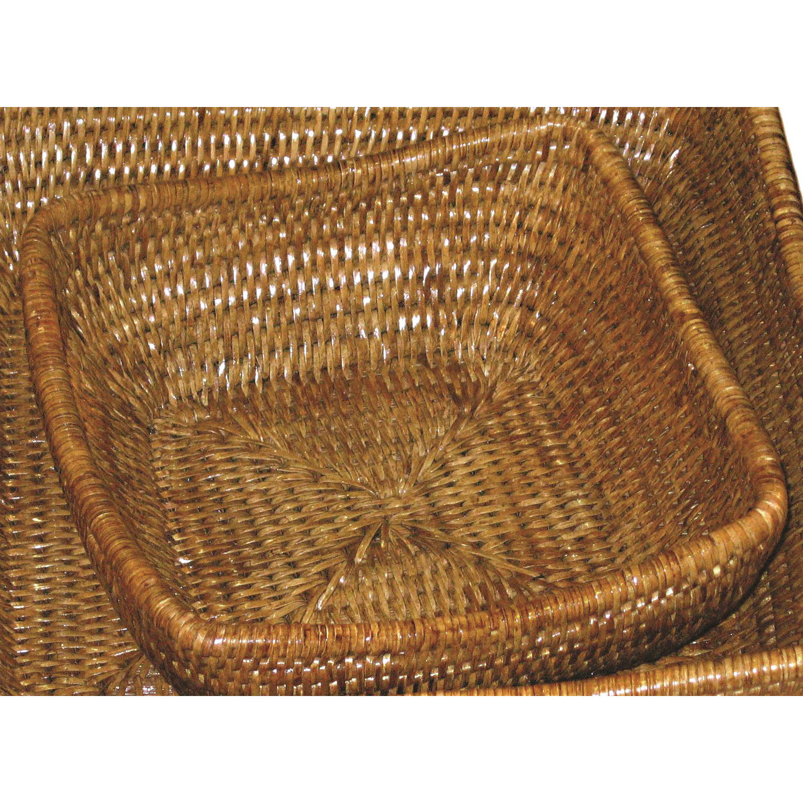 artifacts trading Rattan Square Curved Basket & Reviews Wayfair