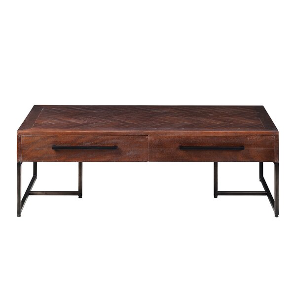 Livinia Trestle Coffee Table With Storage By Union Rustic