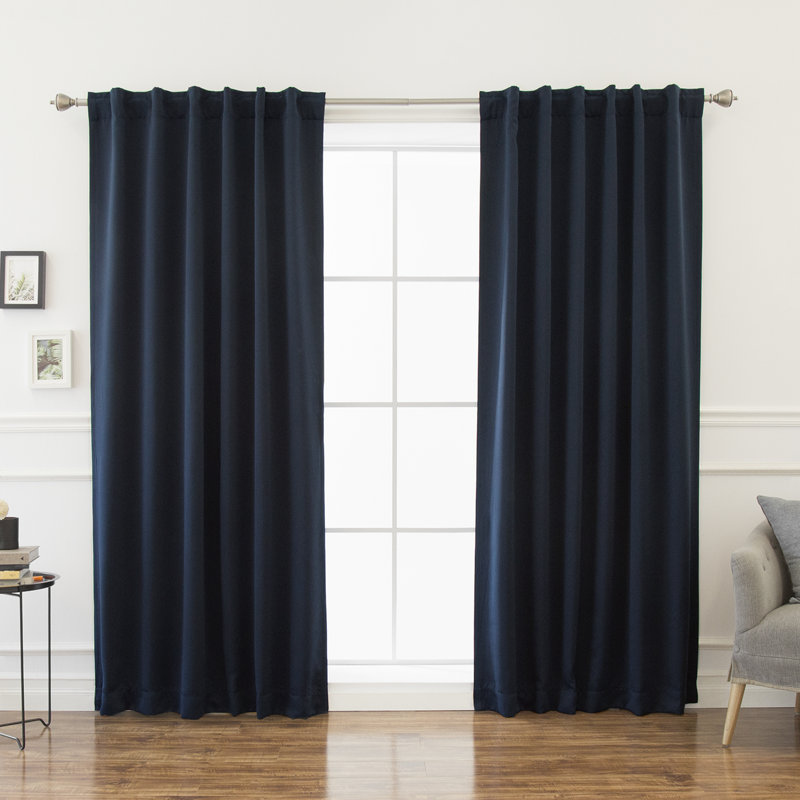 Sweetwater Solid Blackout Thermal Rod Pocket Double Curtains