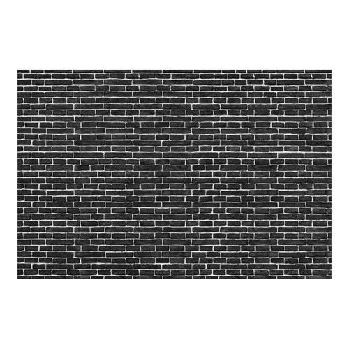 Black Brick Wall 2.55m x 3.84m Textured Matt Peel & Stick Wall Mural East Urban Home