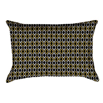 Avicia Pillow Cover Latitude Run® Color: Black/Yellow, Cover Material: Poly Twill