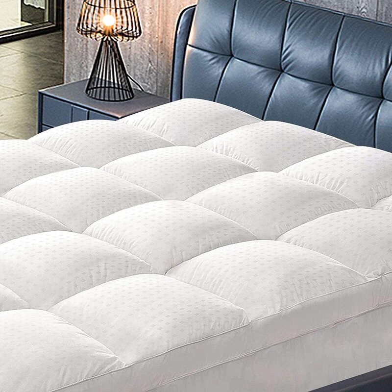 Alwyn Home Extra Thick Soft Mattress Topper Cooling Pillow Top Down ...