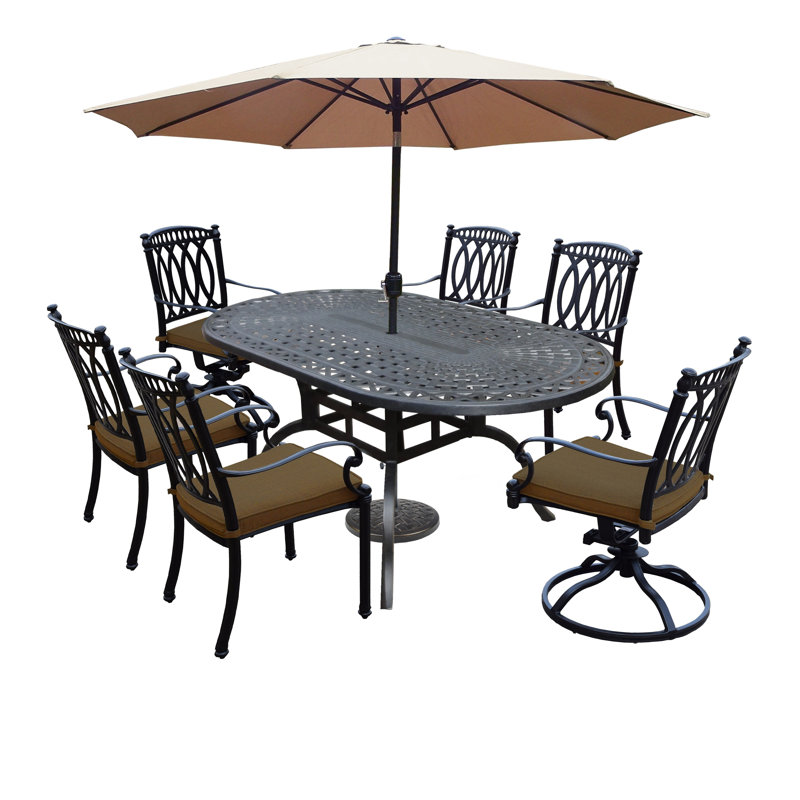 Darby Home Co Otsego 7 Piece Rust Resistant Aluminum ...
