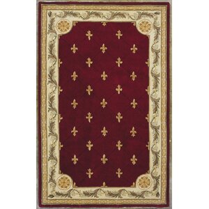 Totternhoe Red FleurDeLis Rug