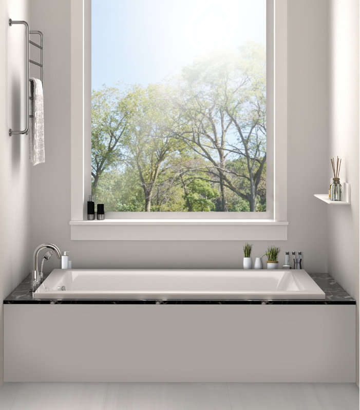 Fine Fixtures Drop In or Alcove Bathtub 36" x 72" Soaking Bathtub