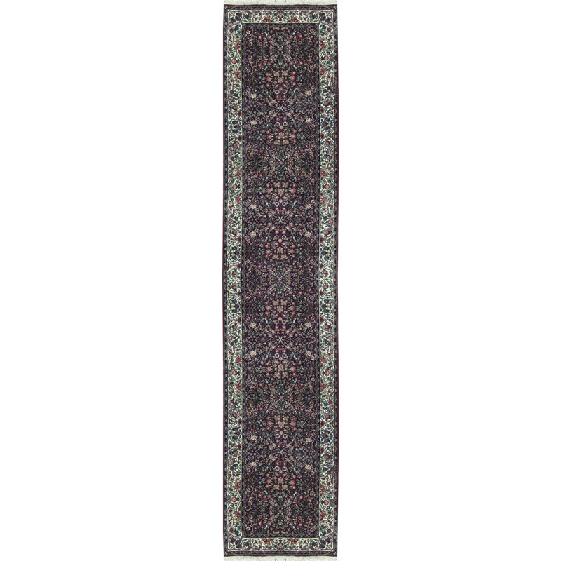 Bokara Rug Co Inc Runner Oriental Hand Knotted Wool Plum Ivory Area Rug Wayfair