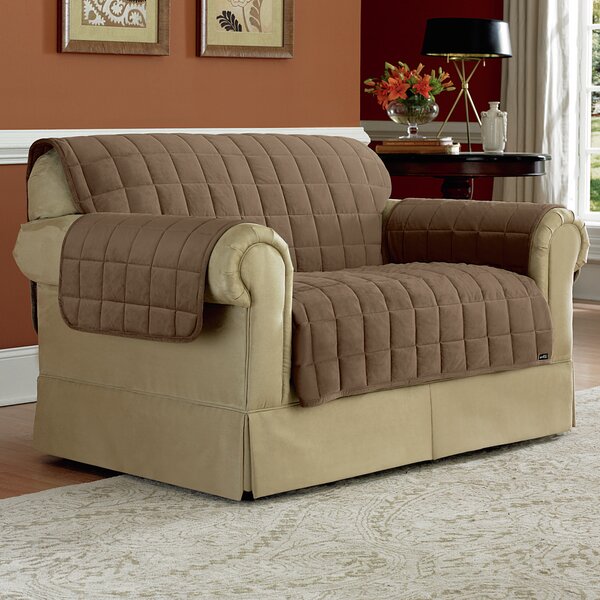 Deluxe Box Cushion Loveseat Slipcover By Sure Fit
