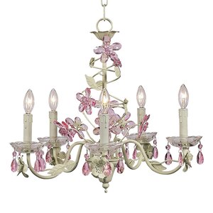 Flower 5-Light Crystal Chandelier