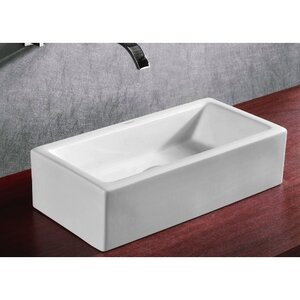 Ceramica Ceramic Rectangular Vessel Bathroom Sink