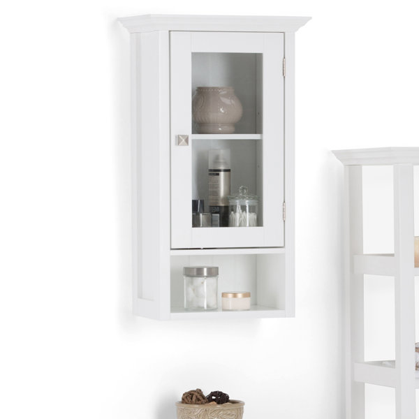 Acadian Single Door 15.75 W x 27.96 H Wall Mounted Cabinet by Simpli Home