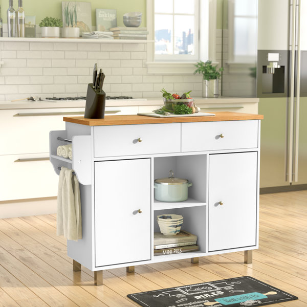 Hogle Kitchen Island With Spice Rack And Towel Rack By Zipcode Design Spacial Price