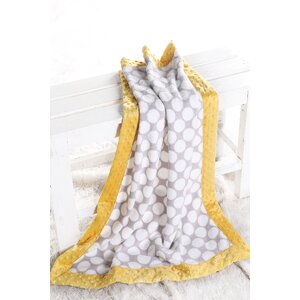 Bair Dots/Pin Border Plush Blanket