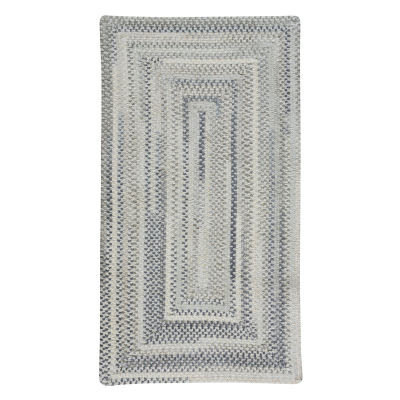 Highland Dunes Bloomfield Striped Braided Cotton Dove Gray Area Highland Dunes Bloomfield Striped