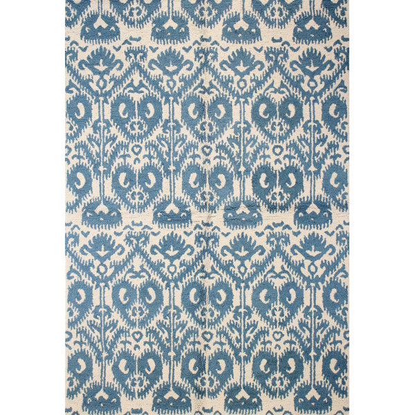 Rajapur Ivory & Blue Area Rug by Bashian Rugs