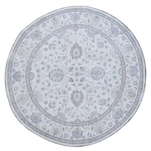 Hand-Knotted Gray Area Rug