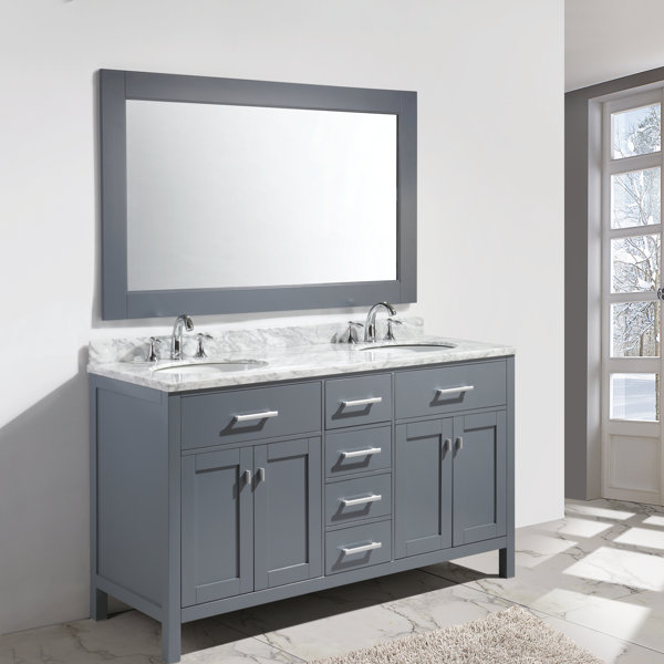 Middletown 61 Double Sink Vanity Set with Mirror by Andover Mills