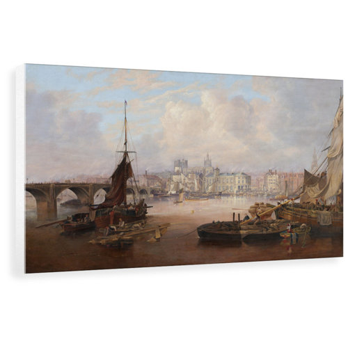 A View of Newcastle Painting East Urban Home Format: Wrapped Canvas, Size: 37.6 cm H x 60 cm W x 3.8 cm D
