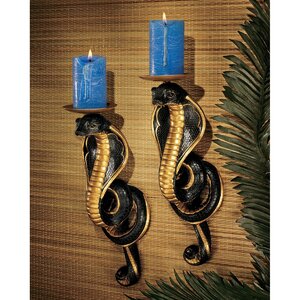 Renenutet Egyptian Cobra Goddess Wall Sconces