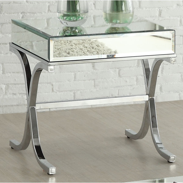 Khalid Mirrored Top End Table By Rosdorf Park Today Sale Only
