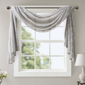 House Of Hampton Melchor Lattice Voile Burnout Geometric Semi