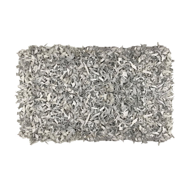 Grigg Hand-Knotted Silver Area Rug by Ebern Designs