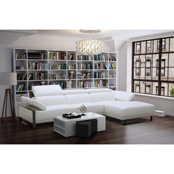Gottesdiener Leather Sofa & Chaise By Orren Ellis Read Reviews