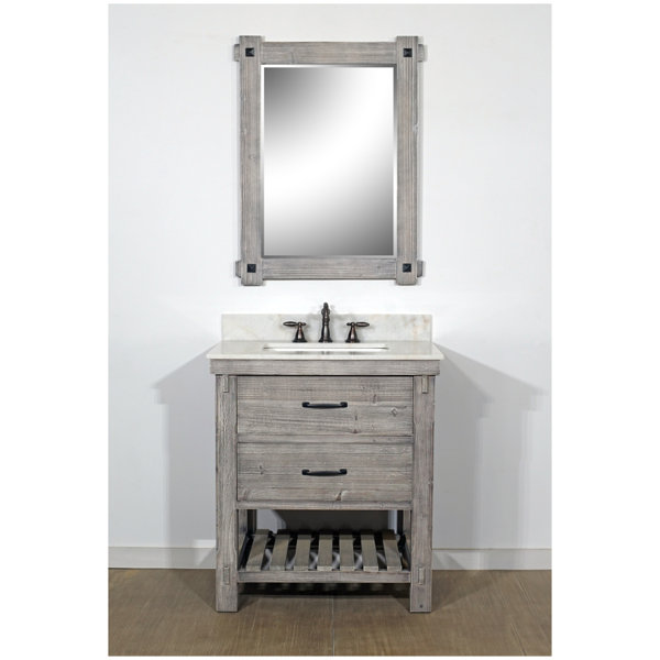 Zaleski Rustic Solid Fir 31 Single Bathroom Vanity Set by Gracie Oaks
