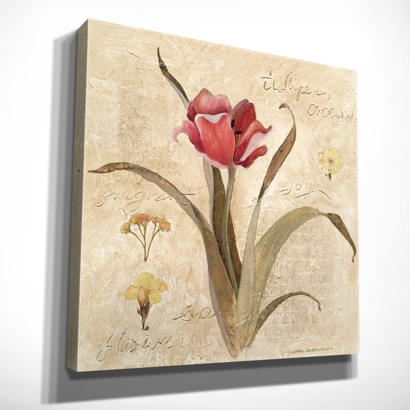 Ophelia Co Red Tulip Oil Painting Print On Wrapped Canvas