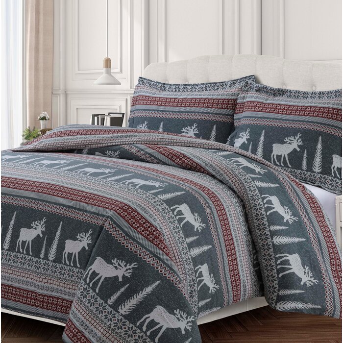 Millwood Pines Nieto Oversized Duvet Cover Set Reviews Wayfair