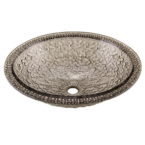 Pebble Glass Oval Undermount Bathroom Sink by JSG Oceana