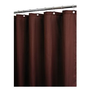 Prairie Solid Satin Stripe Shower Curtain