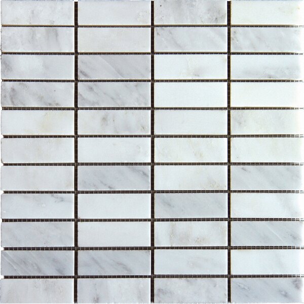 Arabescato Carrara 1'' x 3'' Marble Mosaic Tile by MSI