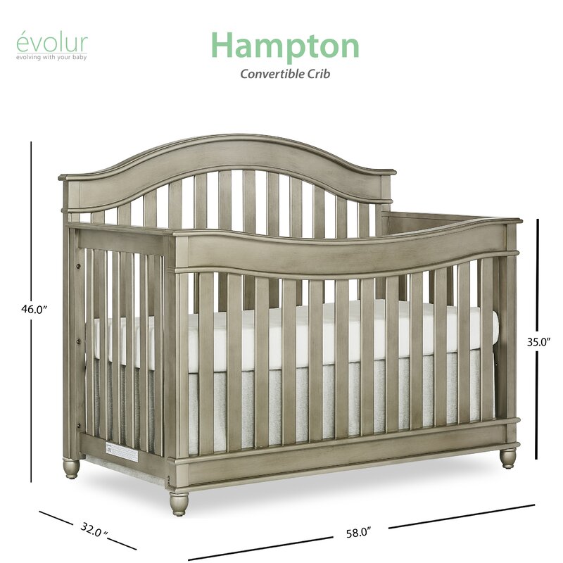 Evolur Hampton Lifestyle 5 In 1 Convertible Crib Reviews Wayfair