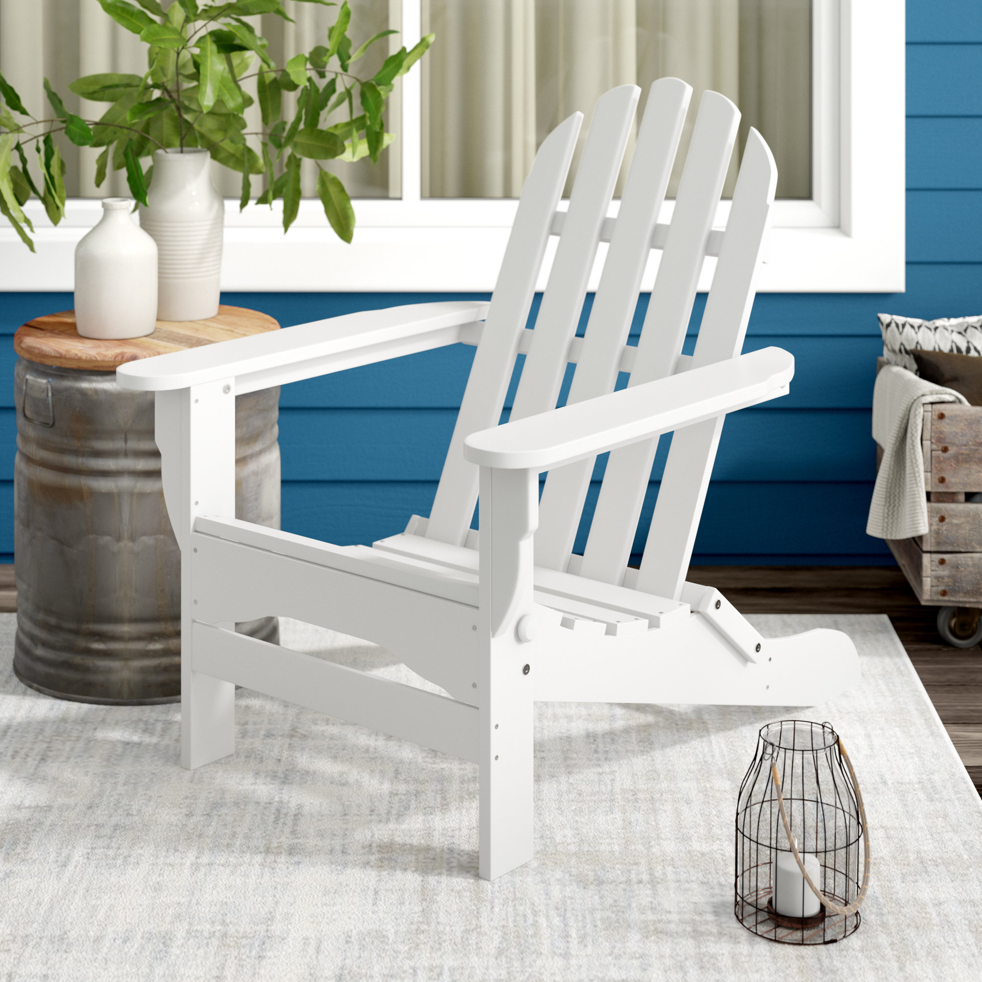 August Grove Paterson Plastic Folding Adirondack Chair