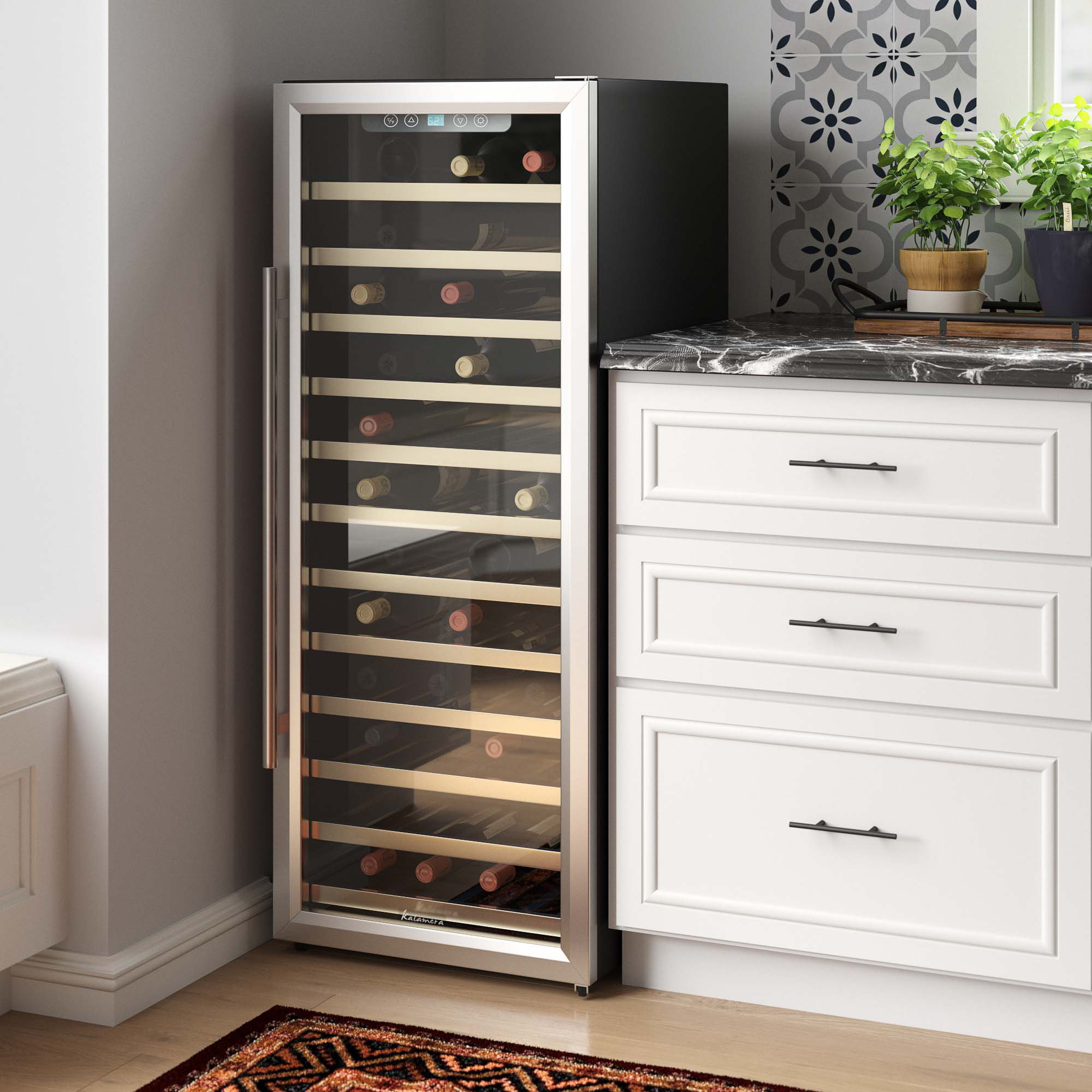 Kalamera 80 Bottle Single Zone Freestanding Wine Refrigerator Kalamera 80 Bottle Single Zone